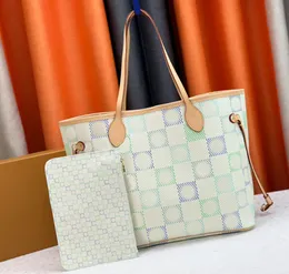 2 pçs tote bolsa de compras feminina sacos de ombro couro genuíno moda letras dentro do zíper bolso bolsa feminina embreagem mão carteira