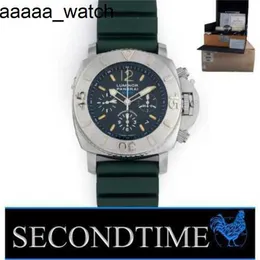 Luxus Panersass Watch 2024 Herren Armbanduhren eintauchen 1950 Chronograph 47 mm Edelstahl PAM00187 Automatische Mechanik