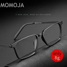 Momoja Ultra Light TR90 Bekväma Pure Square Mens Glasses Frame Optical Recept Eglas 8878 240313