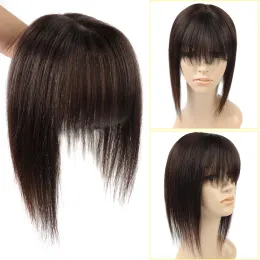 Toppers BHF Frauen Topper Perücke Toupet Clip In Naturhaar Pony Spitze Echthaar Fransen Clip In Overhead Pony Haarteil