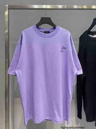 Designer de alta versão 22ss primavera e verão frente e costas iniciais impressão amantes casual os camiseta manga curta t etjo