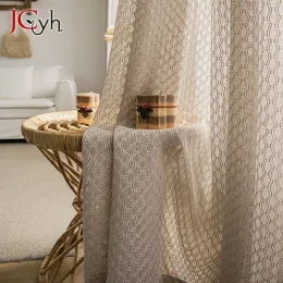 Curtains Japanese Tulle Sheer Curtains for Living Room Window Curtain for Bedroom Finished Drapes Voilage Rideaux Home Decor Custom Size