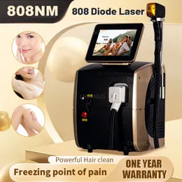 Laser a diodi a 808 nm Rimuovere la macchina per capelli Ringiovanimento del ghiaccio Titanio Device di depilazione permanente indolore