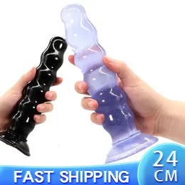 Clistere Plug anale Dildo con ventosa Giocattoli sessuali per uomini Donne Gay Sexshop Gode Massaggiatore prostatico Forniture per adulti Butt Plug profondo 240325