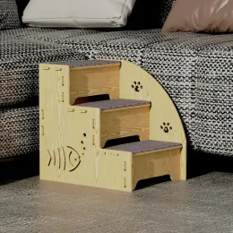 Scratcher Pet Klettern Leiter Zu Bett Leiter Sofa Katze Und Hund Schritte Holz Pet Home Hund Liefert Montieren Parkour Katze spielzeug Dropshipping