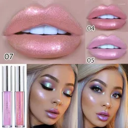 Lip Gloss Dazzling Mirror Pearlescent Tube Fine Shiny Non-Sticky Cup Glitter Liquid Lipstick Long Lasting Nourishing