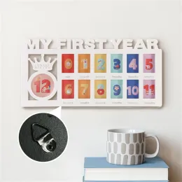 Frame Baby Growth Commemorative Table Photo Frame Hanging Wall Baby Birthday Present Fotoalbum Frame Children's ID Foto Bild inramad