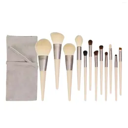 Makeup Brushes 12 stycken borstuppsättningar gåvor mjuka för nybörjare vänner utomhus