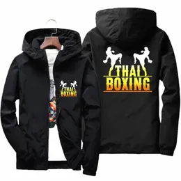 New Muay Thai Boxinger Bomber Jackets 남자 여자 캐주얼 윈드 브레이커 얇은 지퍼 얇은 지퍼 T 셔츠 슬림 핏 파일럿 코트 의류 재킷 검은 l3u3#