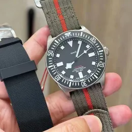 Extra pasmo Nato Carbon Titanium 42 mm Fxd morskie Nationale Luminous Depuis M.N.22 Mężczyźni Watch Diver Pływa projektant Automatyczne na rękę 25717N Bezel ceramiczny 7016