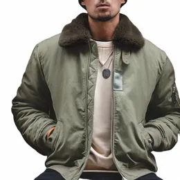 maden Winter B15 Jackets Men American Retro Bomber Air Force Bomber Jacket Coat Fall Padded Fleece Collar Coats Men's Clothing S7fB#