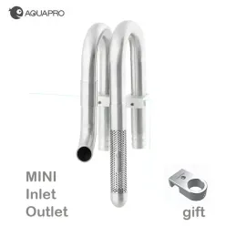 Accessories Mini Aquarium Water Inlet Outlet Pipe Filtro Accessories Stainless Steel Fish Tanks Shrimp Ecoflow Akvarium Hose Holder Goods