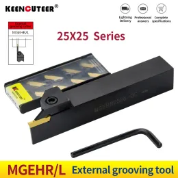 draaigereedschap 1pc mgehr25251.5/2/2.5/3/4/5 그루징 도구 홀더 mgmn 카바이드 삽입 mgehr 스트레이트 생크 외부 회전