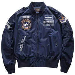 Mäns Spring Hip Hop Tactical Army Military Motorcykeljacka MA-1 Aviator Pilot Cott Coats Male Baseball Bomber Jackets S-3XL F6PX#