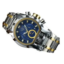 2024 New Sports Quartz Calendar Men's Watch INVICTO Reserve Bolt Zeus Full function Compass Steel Wire Large Dial Folding Buckle