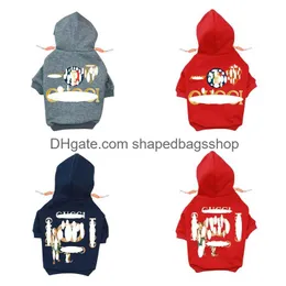 Abbigliamento per cani Abbigliamento firmato Marchio Maglione con cappuccio per cani morbido e caldo con modello dal design classico Cappotto invernale per animali domestici Giacche per la stagione fredda Ot4Hj