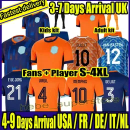 24 25 NetHErlANds MEMPHIS European HoLLAnd Club Soccer Jersey 2024 Euro Cup Dutch National Team Football Shirt Men Kids Full Set MEMPHIS XAVI GAKPO Retro 1988 98 00 02