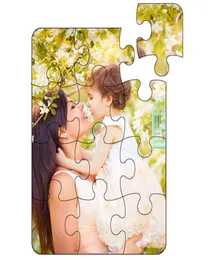 Puzzle in bianco per sublimazione stampa a trasferimento di cuore luce perlata Puzzle di carta bianca personalizzazione sublimazione puzzle fai da te chi9135982