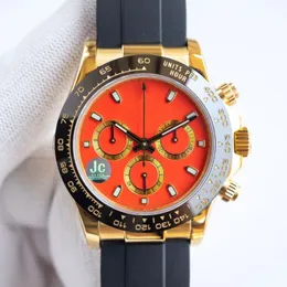 Nowy chronograf Wysokiej jakości sportowy zegarek sportowy Automatyczny spersonalizowany kolorowy pokrętło niskie plony Złożone wykonanie Sapphire Mirror Designer Watches