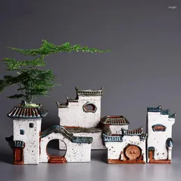Вазы в китайском стиле, домашний ландшафтный дизайн, спаржа, специальный цветочный горшок, керамический креативный домашний микропейзаж, аир, суккулентное растение