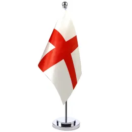 Accessori Scrivania da ufficio 14x21 cm Striscione piccolo paese inglese Sala riunioni Tavolo da sala riunioni Asta in piedi La bandiera nazionale inglese