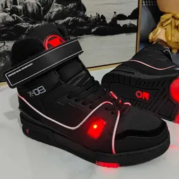 Dazzling LED Sneakers: High Top Luminous Shoes for Men