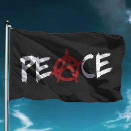 Tillbehör anarki flagga fred roligt svart håll banner flygande polyester utomhus dekor trädgård dekoration vägg bakgrund