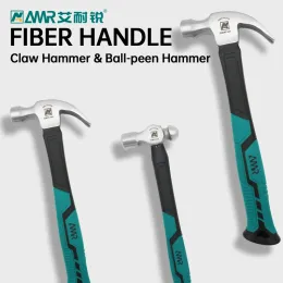 Boormachine Claw Hammers（16オンス、8オンス）SureGripグラスファイバーハンドルと磨かれたスチールヘッド付きのボールハンマー