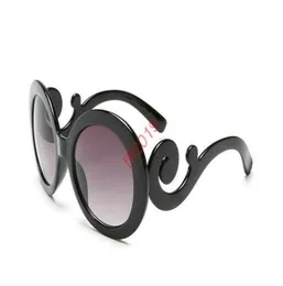 Street Fashion Woman unisex solglasögon unik personlighet stor rund ram UV400 3 färg valfri minimal barock solglasögon eyew9990492