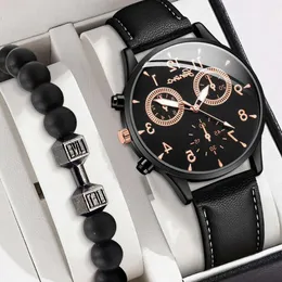 Высококачественные роскошные мужские мужские часы женщины мужские модные универсальные глаз Quartz Business Watch Set+Wersatile Beads 29 HN