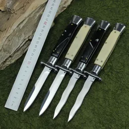 Faca dobrável de 10'' Itália Godfather Stiletto Mafia Canivetes horizontais automáticos Ferramentas EDC