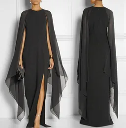 2019 غمد جديد أسود الشيفون الأفريقي الأنيق الأنيقة الفساتين الرسمية الأم لبس