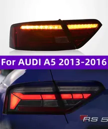 Audi A5 2013-20 16 RS5 Taillights 브레이크 역 동적 회전 신호 후면 램프 어셈블리 용 자동차 테일 라이트