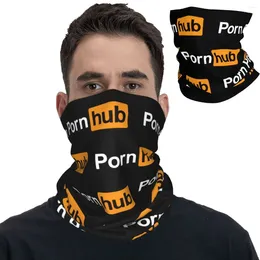 Halsdukar pornhubs logo bandana nacke gaiter tryckt wrap halsduk multifunktionell balaclava som kör unisex vuxen andningsbar