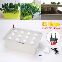 Vasos com 2/9/12 furos para planta, jardim hidropônico, berçário, plantador, 220v, kit de crescimento de bolha para jardim interno, sistema de cultivo sem solo