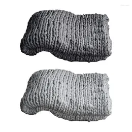 毛布q0kb大型暖かい柔らかい手編みのブランケットウール太い線糸冬の分厚いソファスローポグラル小道具