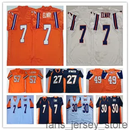 Men college retro amerikanska fotbollströjor John Elway Steve Atwater Terrell Davis Shannon Sharpe Mecklenburg Dennis Smith Jackson Zimmerman Champ Bailey