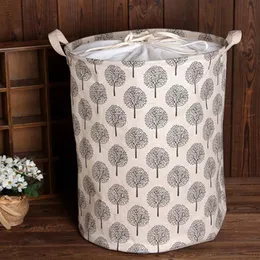 2024 Folding Drawstring Laundry Basket Dirty Clothes Toys Storage Bucket Wardrobe Clothing Organizer Large Capacity Laundry Hamper