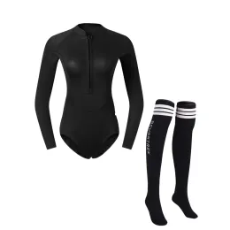 Capris High Stretch Wetsuit 2mm Mulher Wetsuit Top e Calças Curtas Para Mergulho Livre Natação Surf