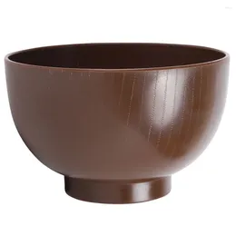 Ciotole Piccola ciotola per zuppa Contenitore riutilizzabile Stile giapponese Grano di legno Posate da cucina Plastica Conveniente fornitura di riso
