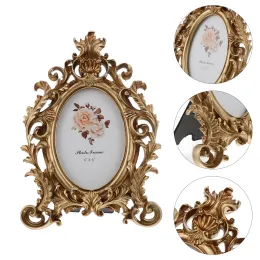 Frame Oval Photo Frame Holder Vintage Decor Home Collage Decorative Picture Resin Baroque