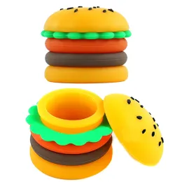 Jars 30Pcs Hamburger Shape Jars 5ml Silicone Jar Nonstick Container Bottle Cream Storage Box Makeup Case Cosmetic Smoking Accessories