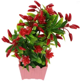 Dekorative Blumen Simulierte Chili Ornament Dekor Für Wohnzimmer Bonsai Simulation Topf Fenster Trim Kunststoff Blume Pflanze Gefälschte