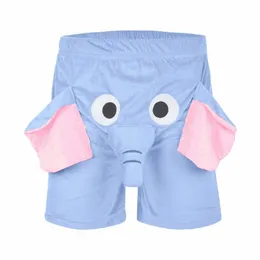 män elefantboxare shorts roliga nyhet humoristiska shorts underkläder djur tema boxare shorts gåvor för män elastisk lös n5ej#