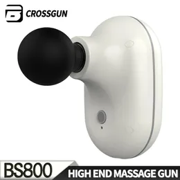 Crossgun Mini Massage Gun Small Electric Massager White Portable Body For Deep Muscle Relaxation Neck Back Foot Ben Shoulder 240314