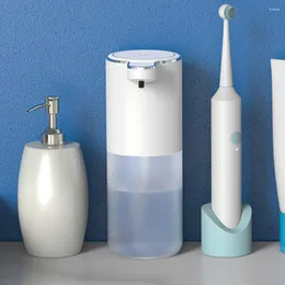 Dispensador de sabão líquido 400ml, espuma automática, grande capacidade, sensor de mão sem toque, suprimentos de banheiro recarregáveis