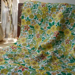 Tessuto classico piccolo floreale in rilievo in filo tinto tessuto jacquard top da donna abiti cucito fai da te tessuto decorativo 50 cm x 140 cm