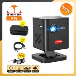 إكسسوارات الإسقاط الأخرى BYINTEK P19 3D 4K CINEMA Home Cinema 1080p Android WiFi Video Outdoor LED DLP Mini Portable Pocket Projector Q240322