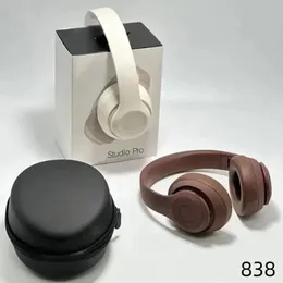 Novo Studio Pro Wireless Headphone estéreo Bluetooth Pedido de esporte dobrável Microfone sem fio Hi-Fi Headphones de baixo pesado TF Card Player With Bag 838DD