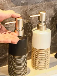 Dağıtıcılar 400ml retro seramik el dezenfektan şişe sıvı dağıtıcı banyo banyosunun duş jel şişe mutfak dekor